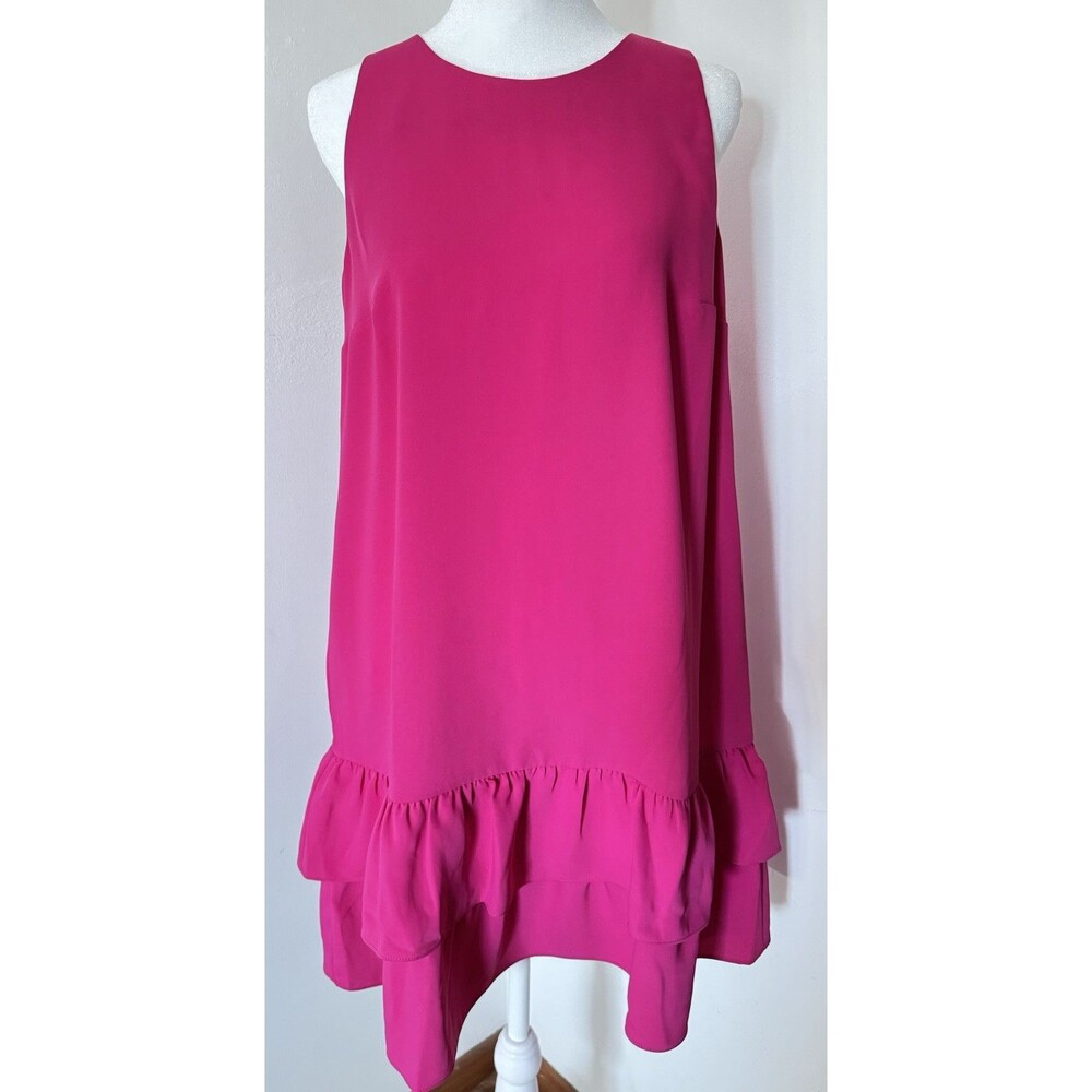 Loft Sleeveless Summer Dress Raspberry  RN 140923 Size 6 100% polyester NWT